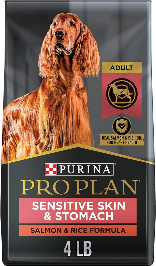 Sensitive Skin and Stomach Dog Food Salmon and Rice Formula - 4 Lb. Bag