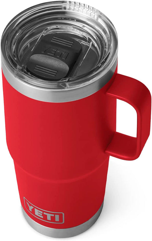 Rambler 20 Oz Travel Mug, Stainless Steel, Vacuum Insulated with Stronghold Lid