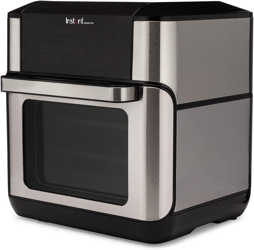 Vortex Pro 10 Quart Air Fryer, 9-In-1 Rotisserie and Convection Oven, Roast, Bake, Dehydrate and Warm, with Evencrisp Technology, Free App with over 1900 Recipes, 1500W, Stainless Steel
