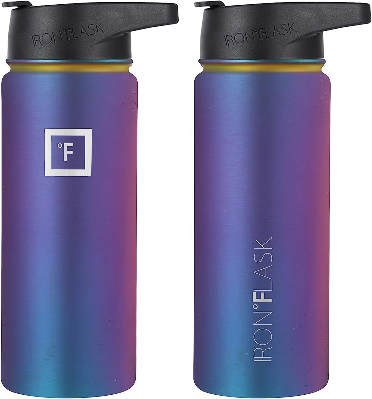 Sports Water Bottle - 18 Oz 3 Lids (Straw Lid), Leak Proof - Stainless Steel Gym & Sport Bottles for Men, Women & Kids - Double Walled, Insulated Thermos, Metal Canteen