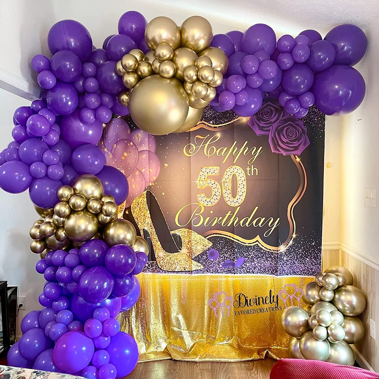 129Pcs Purple Balloons Different Sizes 18 12 10 5 Inch for Garland Arch Premium Purple Latex Balloons for Masquerade Party Decorations Birthday Anniversary Baby Shower Party Supplies