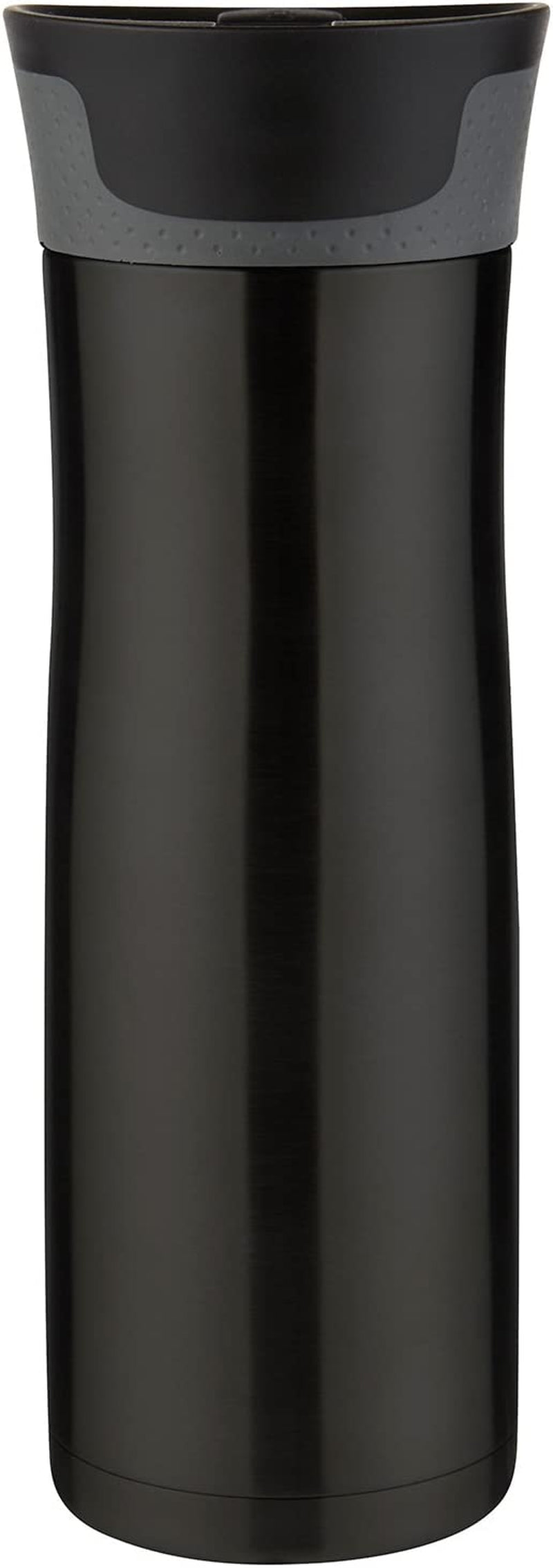 West Loop Stainless Steel Vacuum-Insulated Travel Mug with Spill-Proof Lid, Keeps Drinks Hot up to 5 Hours and Cold up to 12 Hours, 20Oz Black