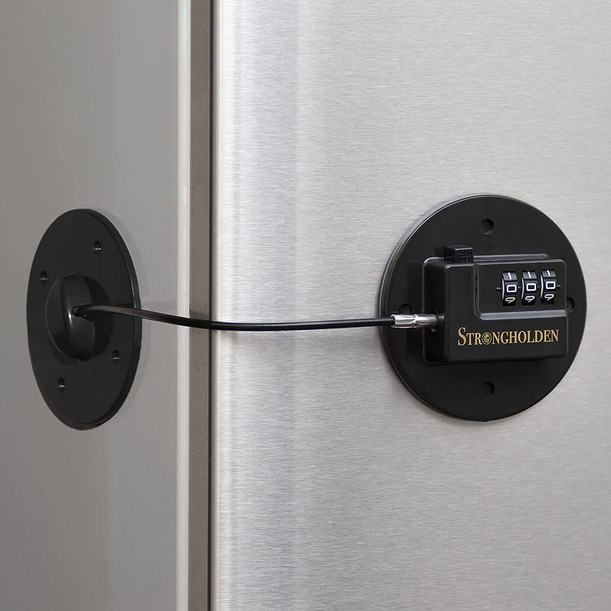 Refrigerator Lock Combination, Child Proof Fridge Lock Combo, Freezer Lock Child Proof - Take Care of Your Family with Fridge Locks for Kids by  - No Keys Needed (Black & Round)