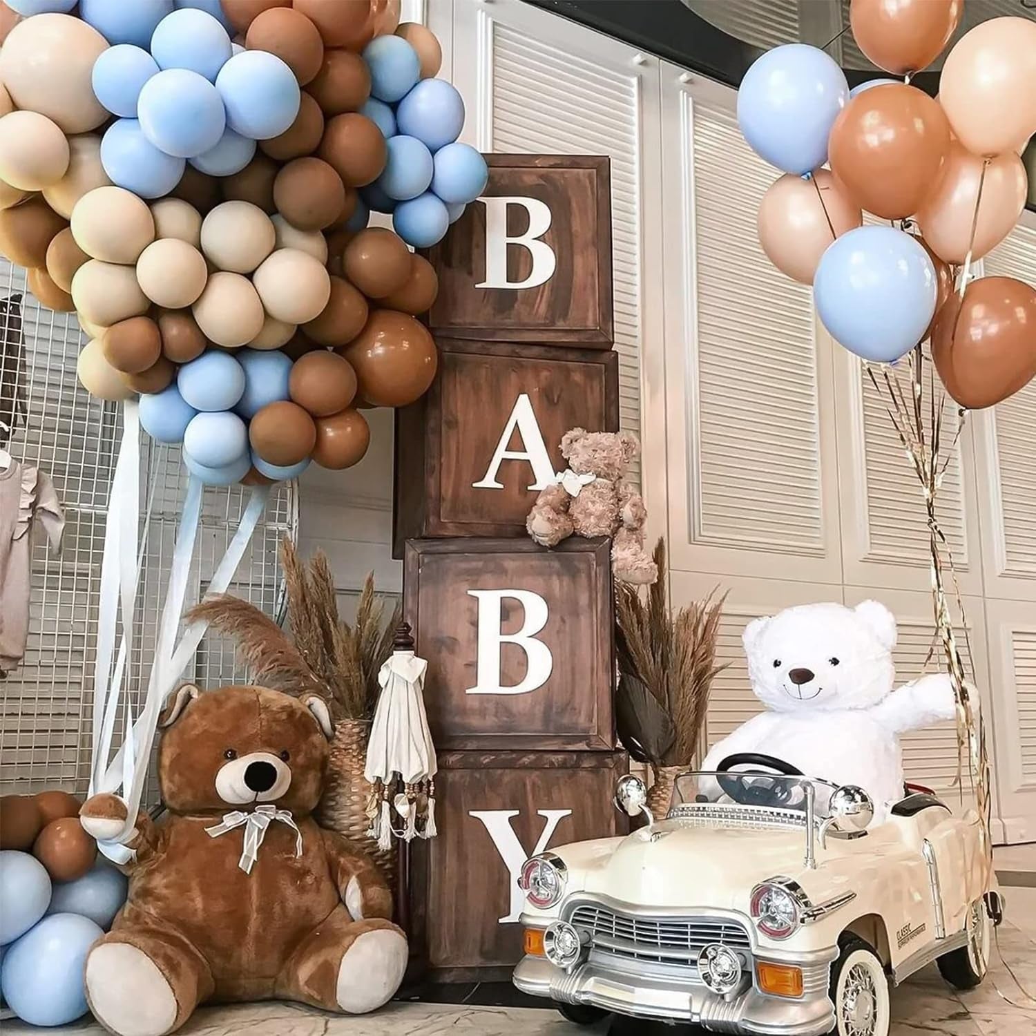 129Pcs Brown Balloons Different Sizes 18 12 10 5 Inches for Garland Arch, Premium Brown Latex Balloons for Birthday Party Graduation Wedding Anniversary Baby Shower Party Decoration