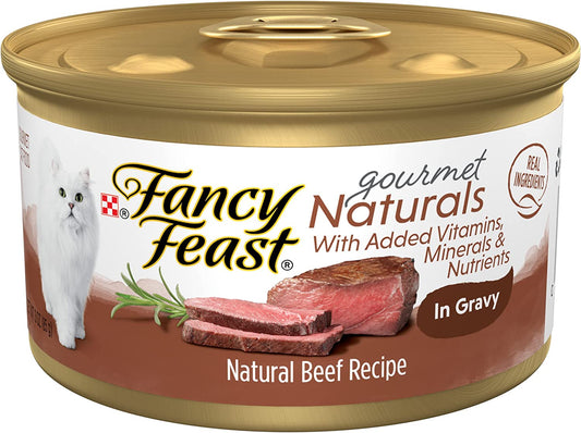 Wet Cat Food Natural Gourmet Naturals Beef Recipe in Wet Cat Food Gravy - 3 Oz. Can