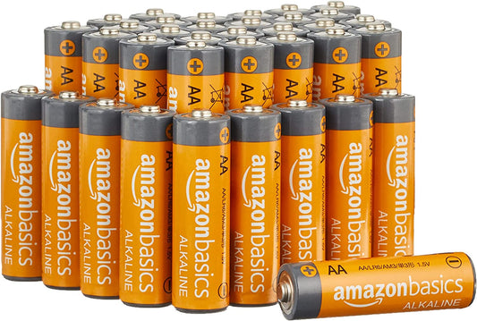 36-Pack AA Alkaline High-Performance Batteries, 1.5 Volt, 10-Year Shelf Life