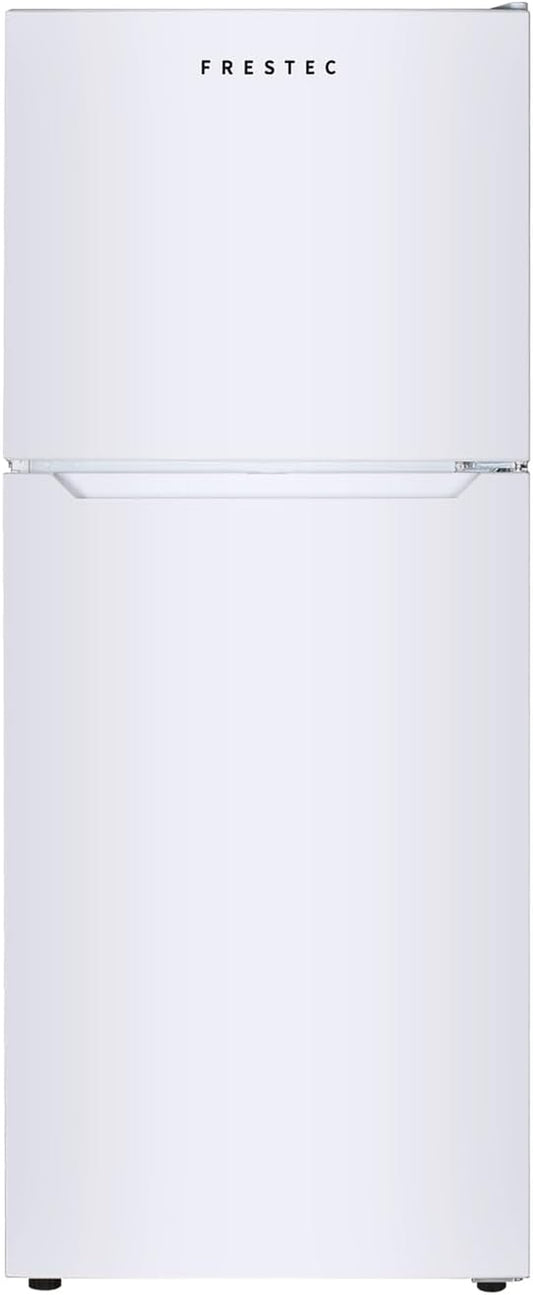 10.0 CU' Refrigerator with Freezer, Apartment Size Refrigerator Top Freezer, 2 Door Fridge with Adjustable Thermostat Control, Freestanding, Door Swing, White (FR 1002 WH)