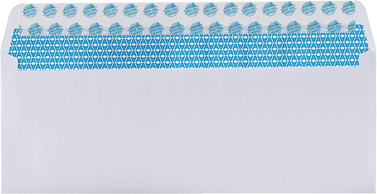 40#10 Security Tinted Self-Seal Envelopes - No Window, Enveguard, Size 4-1/8 X 9-1/2 Inches - White - 24 LB - 40 Count (34140)