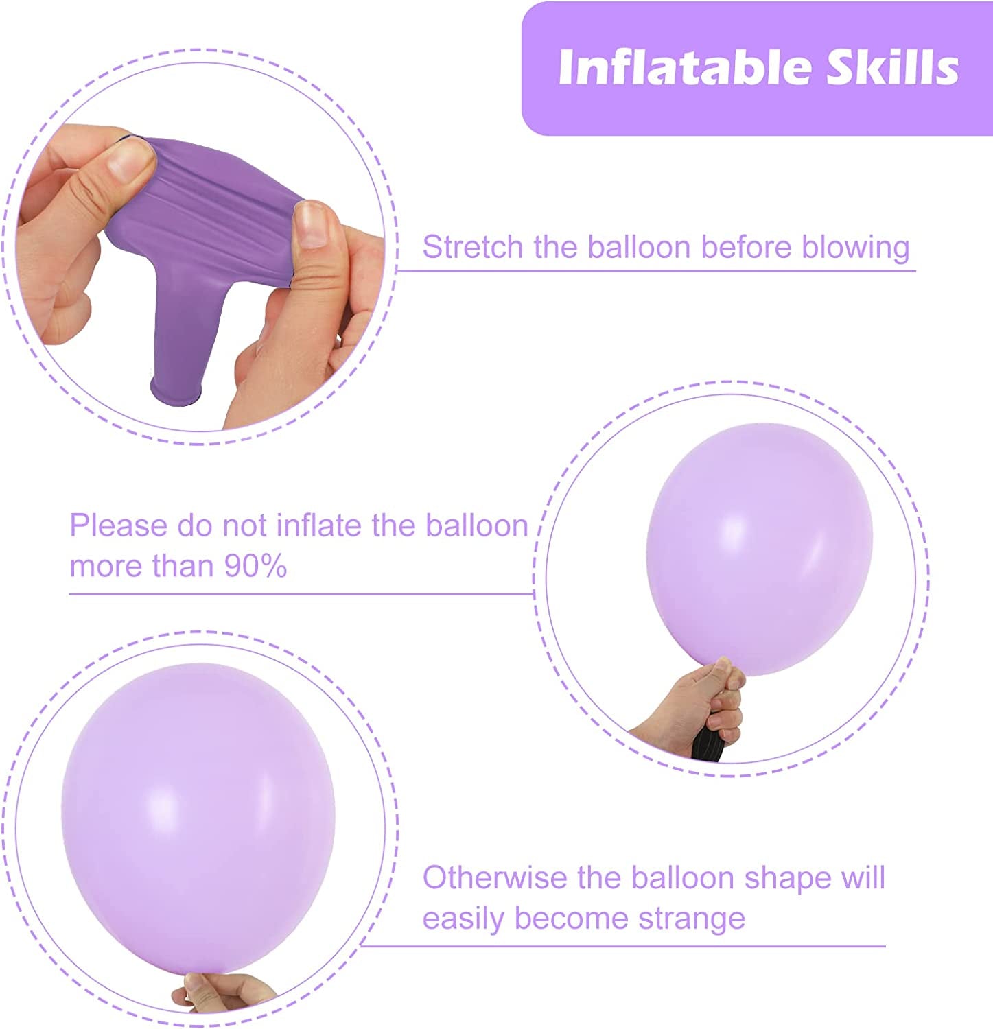 129Pcs Pastel Purple Balloons Different Sizes 18 12 10 5 Inches for Garland Arch, Light Purple Balloons for Birthday Baby Shower Gender Reveal Wedding Party Decoration