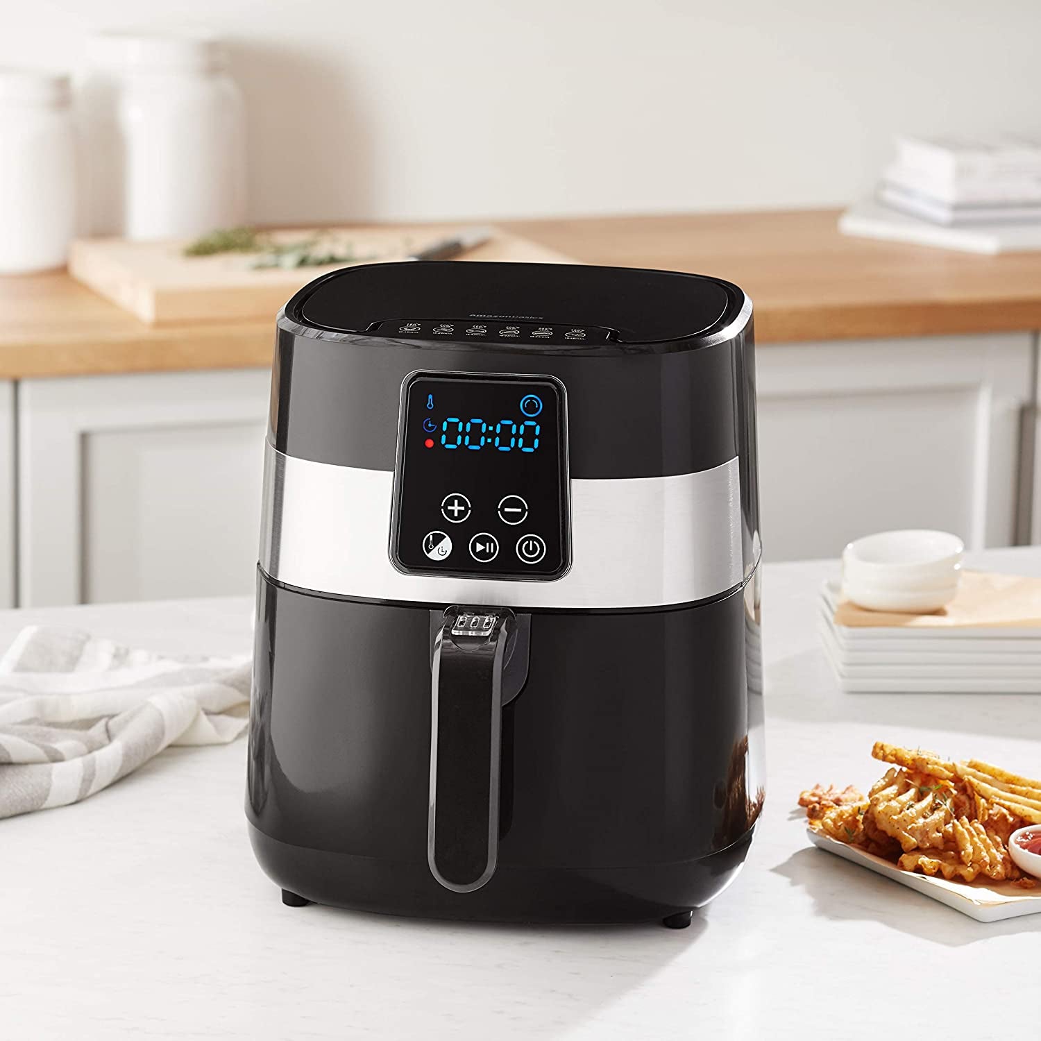 3.2 Quart Compact Multi Functional Digital Air Fryer, Black