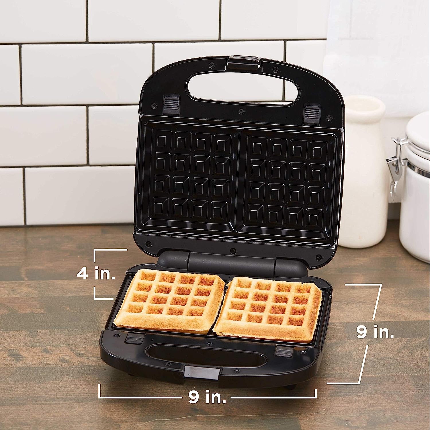 3-In-1 WM2000SD 3-In-1 Waffle, Grill & Sandwich Maker, Compact Design, Black/Silver
