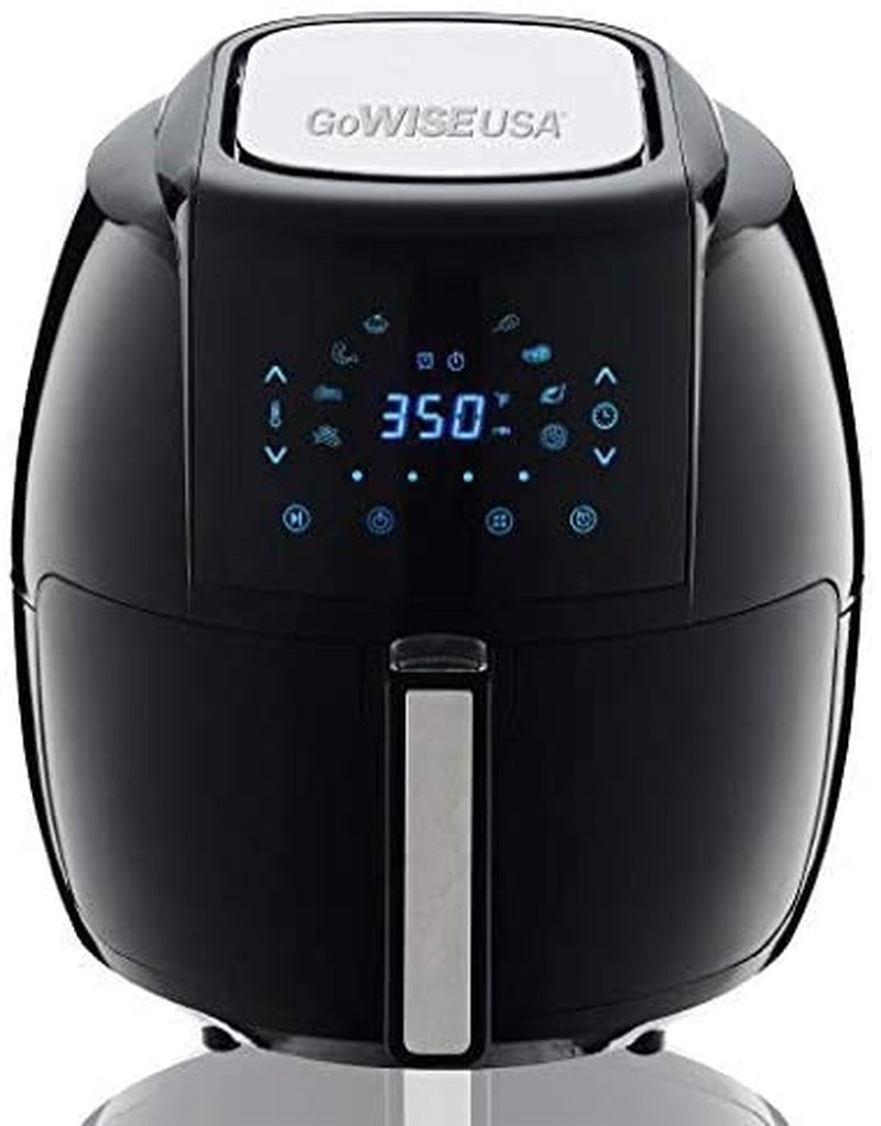1700-Watt 5.8-QT 8-In-1 Digital Air Fryer with Recipe Book, Black