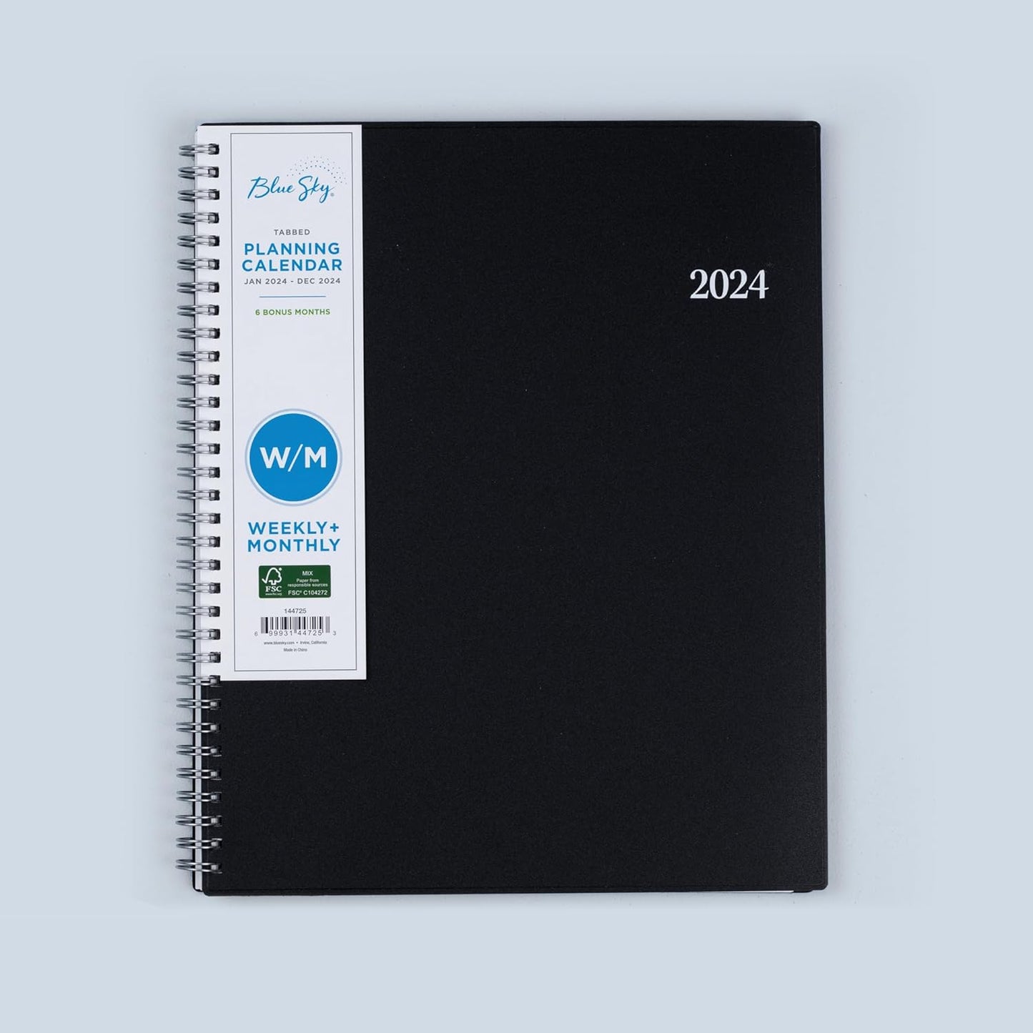 2024 Weekly and Monthly Planner, January - December, 8.5" X 11", Flexible Cover, Wirebound, Enterprise (144725)