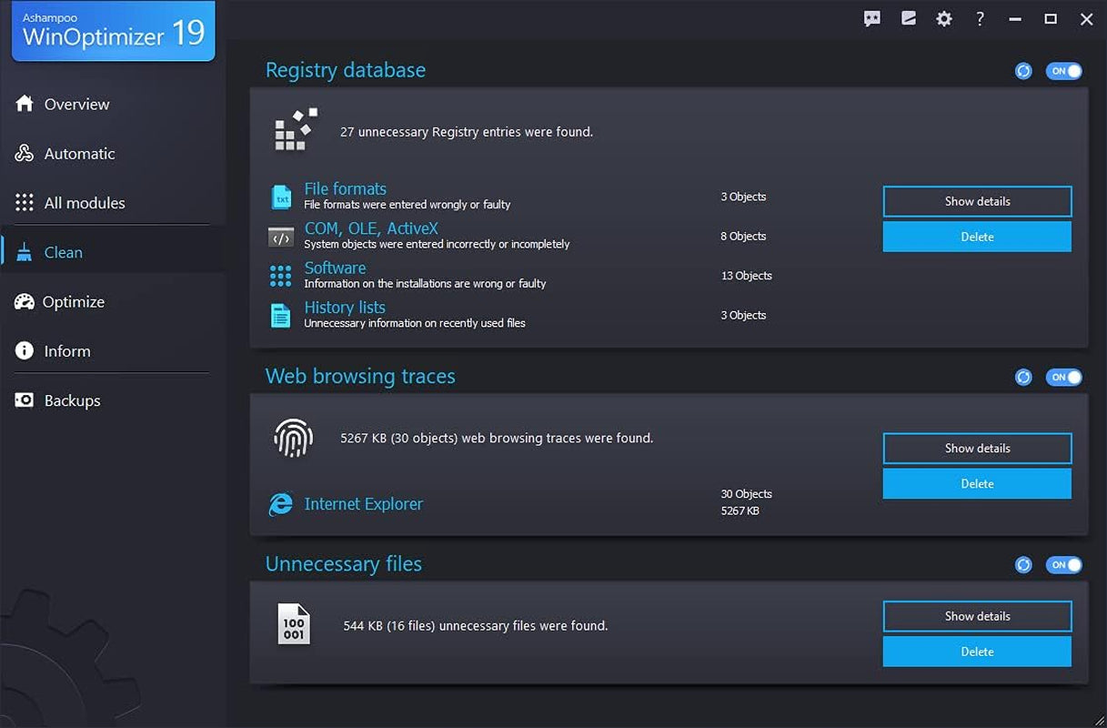 Winoptimizer 19 - 10 USER - Superior Performance, Stability and Privacy - Compatible with Windows 11, 10, 8.1, 8, 7