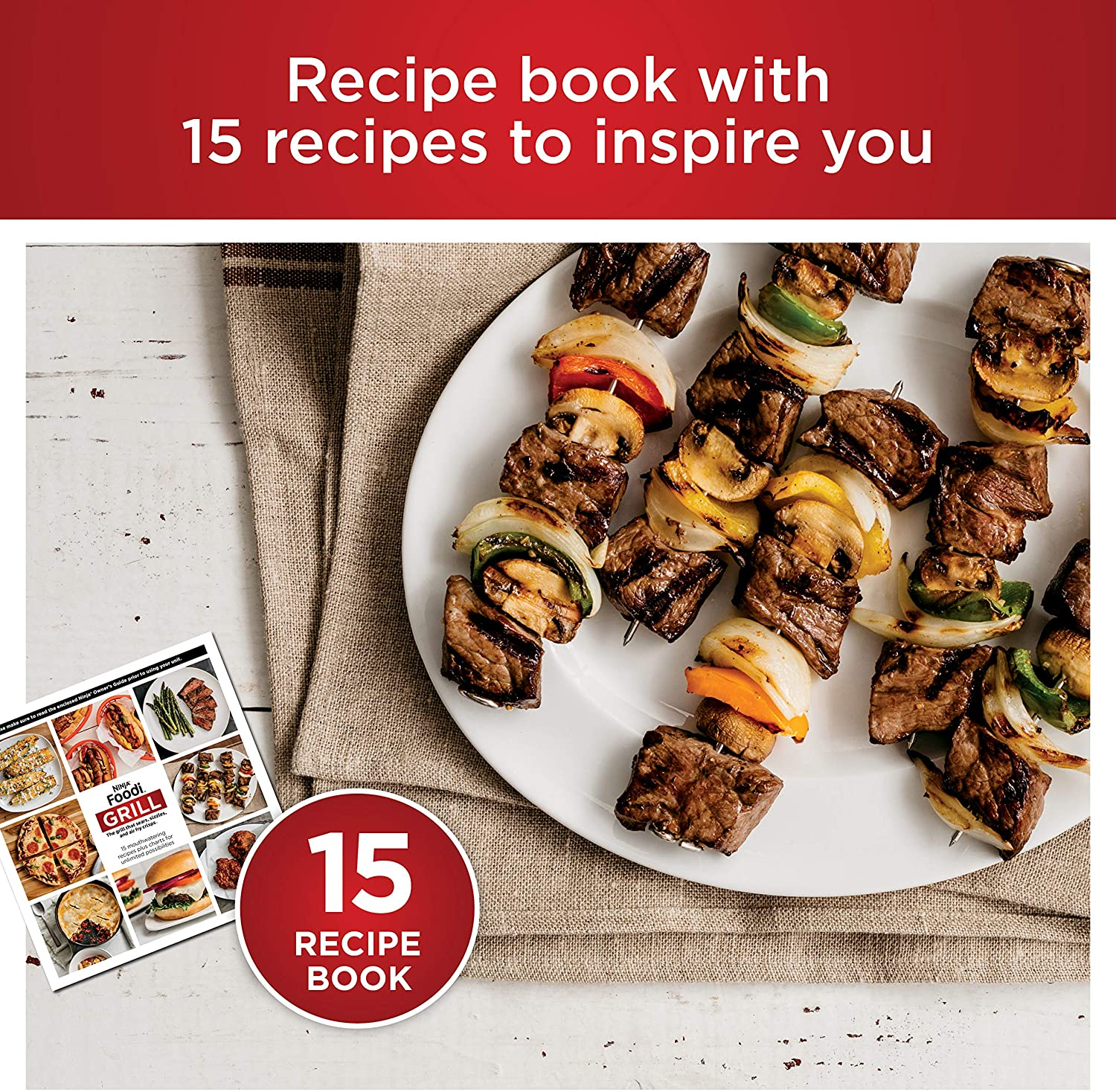 AG301 Foodi 5-In-1 Indoor Grill with Air Fry, Roast, Bake & Dehydrate, Black/Silver