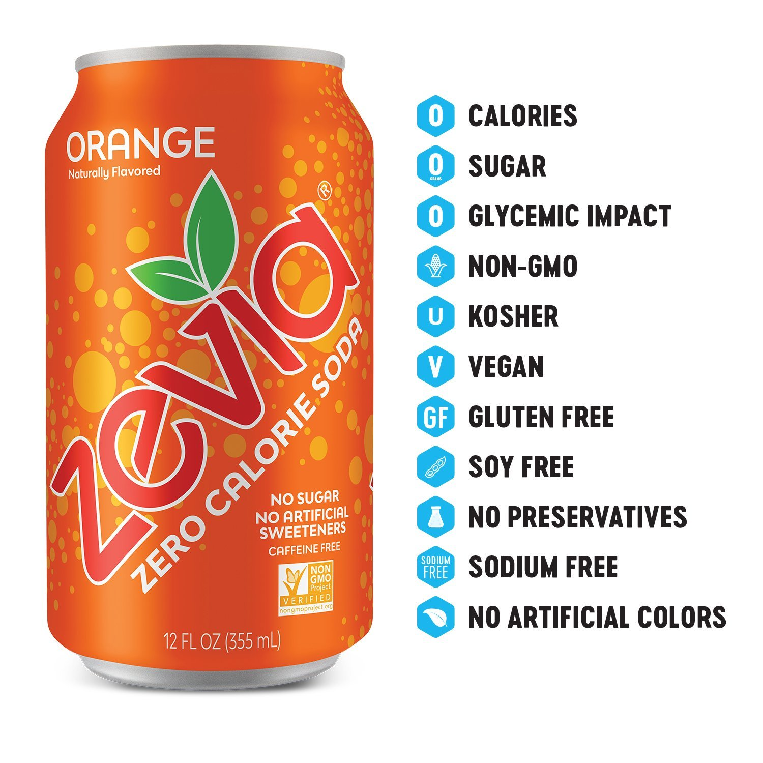 Zero Calorie Soda, Rainbow Variety Pack, 12 Ounce Cans (Pack of 24)
