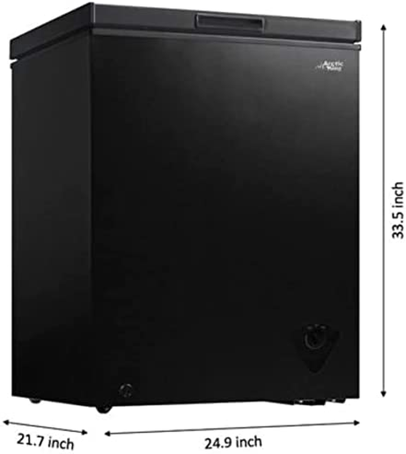 Arctic King 5 Cu Ft Chest Freezer, Black, 24.90 (L) X 21.70 (W) X 33.50 (H) Inches, ARC050S0ARBB