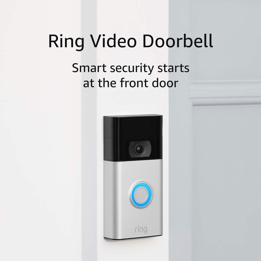 Video Doorbell – 2020 Release – 1080P HD Video, Improved Motion Detection, Easy Installation – Satin Nickel