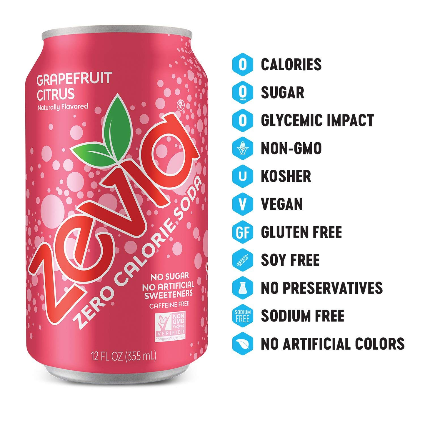 Zero Calorie Soda, Rainbow Variety Pack, 12 Ounce Cans (Pack of 24)