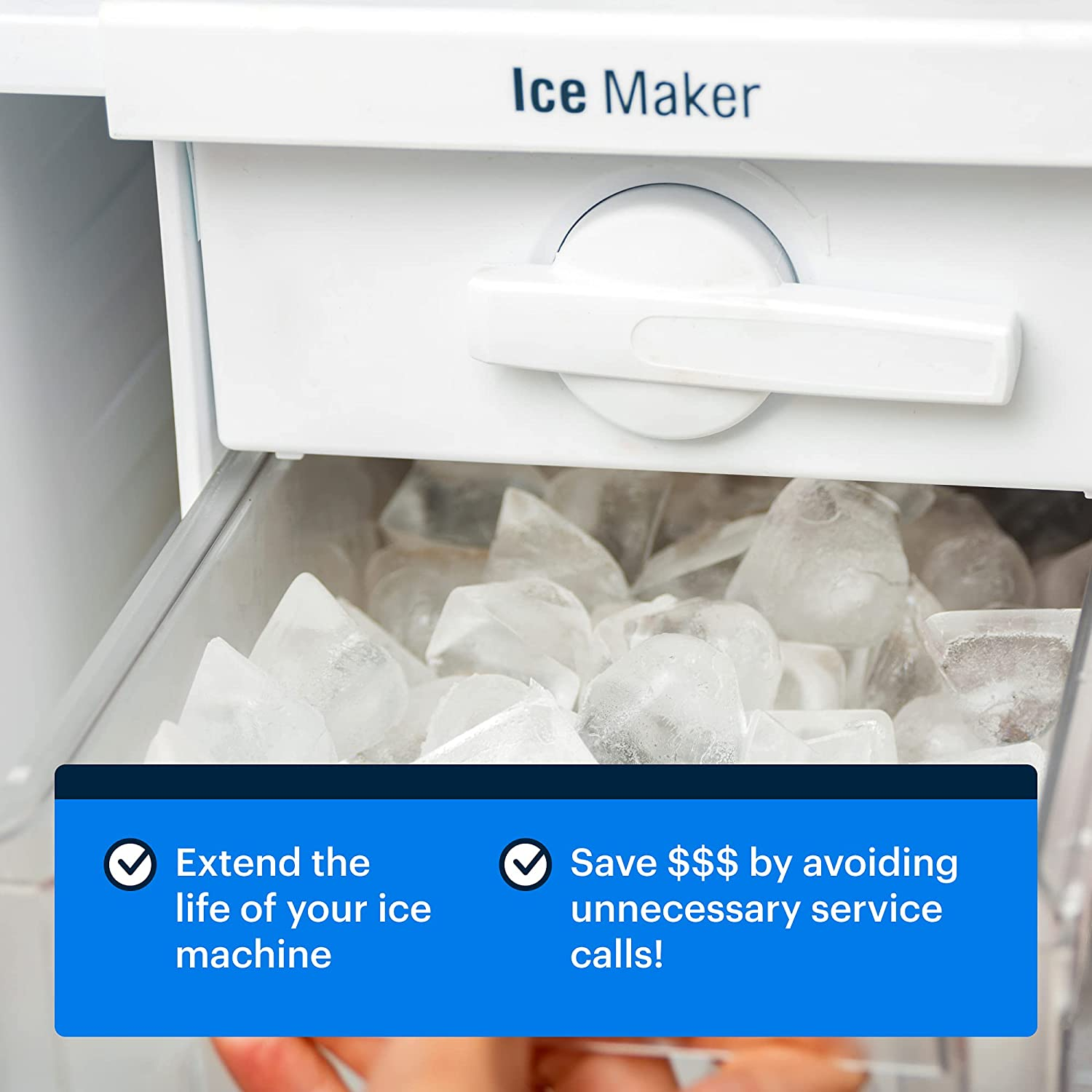 2-Pack Ice Machine Cleaner and Descaler 16 Fl Oz, Nickel Safe Descaler | Ice Maker Cleaner Compatible with All Major Brands (Scotsman, Kitchenaid, Affresh) - Made in USA by