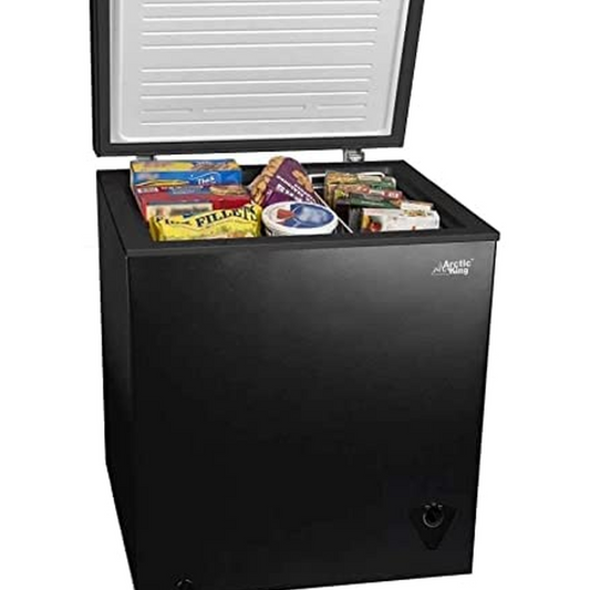 Arctic King 5 Cu Ft Chest Freezer, Black, 24.90 (L) X 21.70 (W) X 33.50 (H) Inches, ARC050S0ARBB
