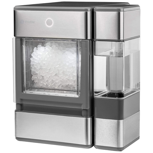 Profile Opal | Countertop Nugt Ice Maker with Side Tank | Portable Ice Machine with Bluetooth Connectivity | Smart Home Kitchen Essentials | Stainless Steel Finish | up to 24 Lbs. of Ice per Day