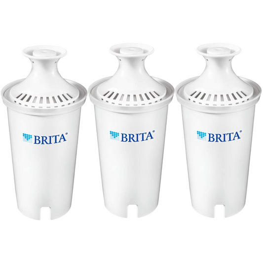 Standard Water Filter, Standard Replacement Filters for Pitchers and Dispensers, BPA Free, 3 Count