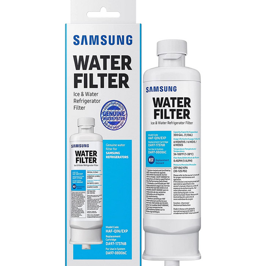 Genuine Filter for Refrigerator Water and Ice, Carbon Block Filtration, Removes 99% of Harmful Contaminants for Clean, Clear Drinking Water, 6-Month Life, HAF-QIN/EXP, 1 Pack