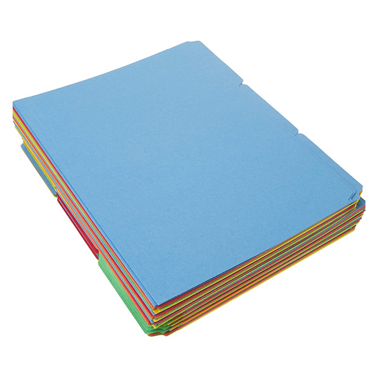 File Folders - Letter Size (100 Pack) – Assorted Colors