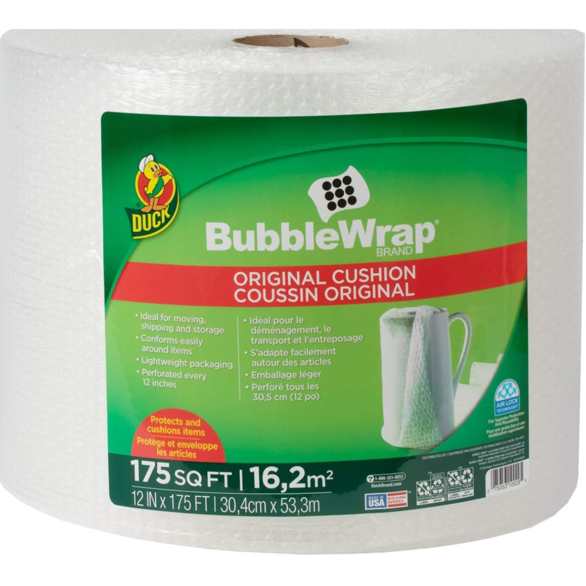 Bubble Wrap Roll, Original Bubble Cushioning, 12" X 175', Perforated Every 12" (286891)