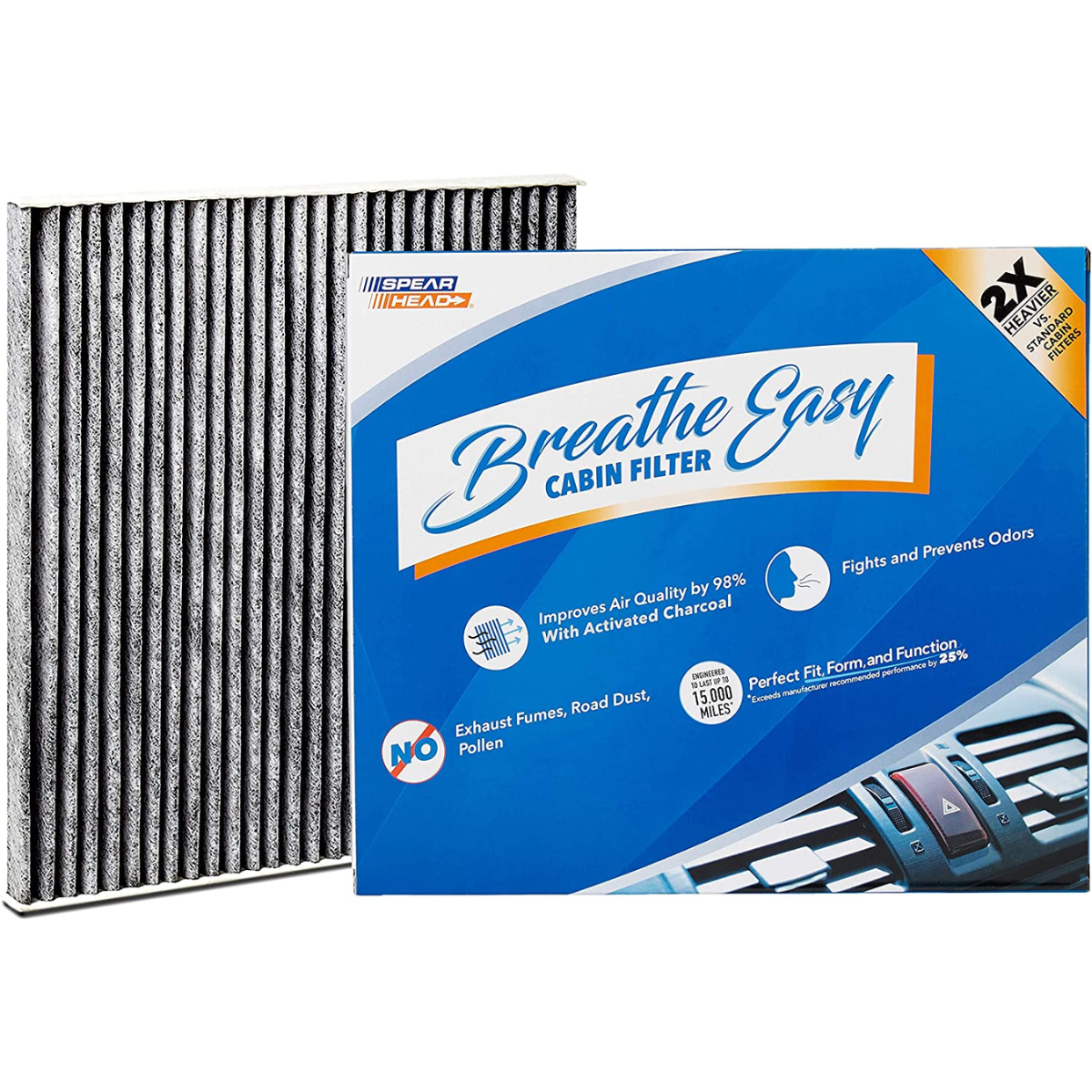 Premium Breathe Easy Cabin Filter, up to 25% Longer Life W/Activated Carbon (BE-819)