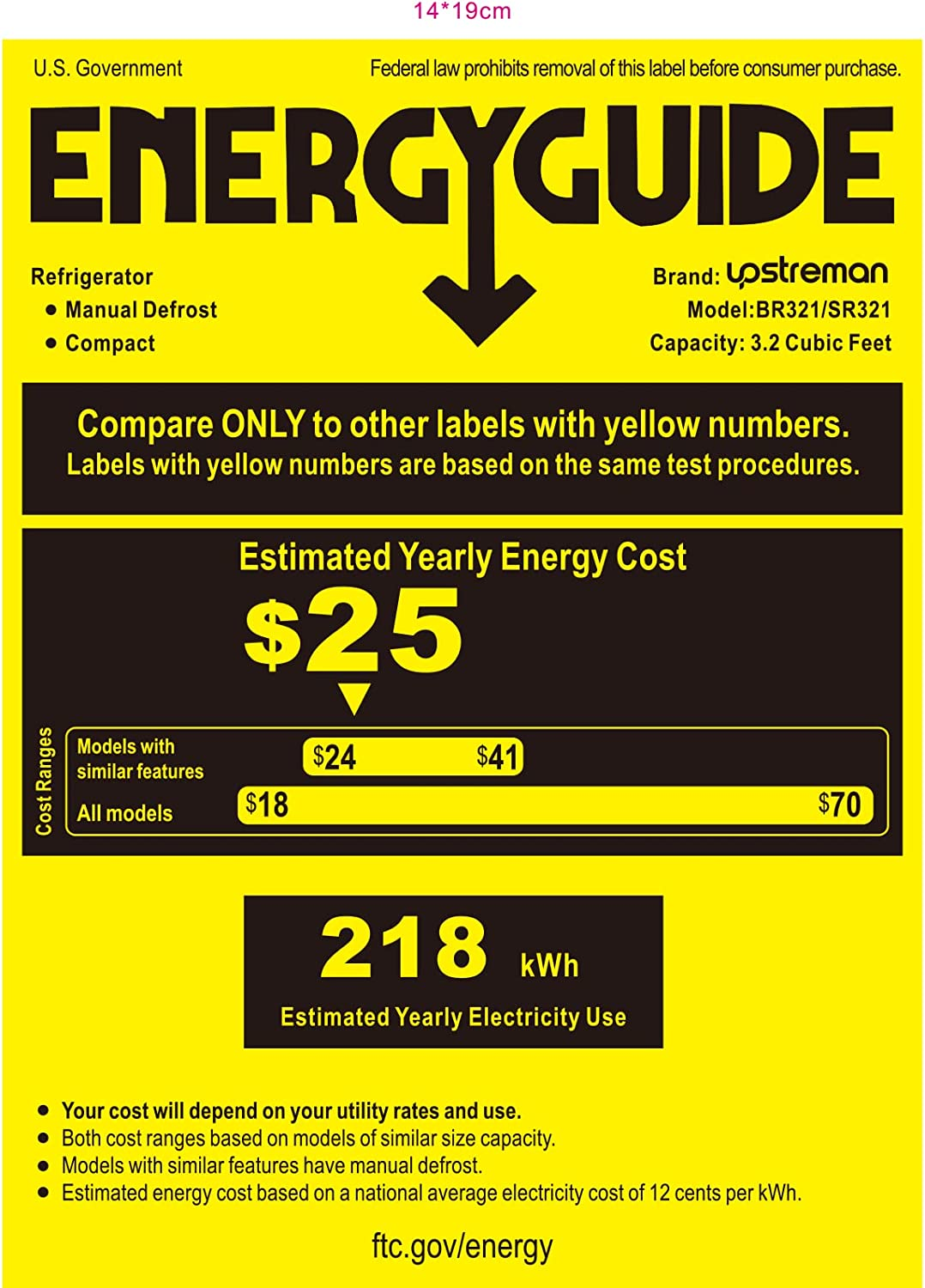 3.2 Cu.Ft Mini Fridge with Freezer, Single Door Mini Fridge, Adjustable Thermostat, Mini Refrigerator for Dorm, Office, Bedroom, Black-Br321