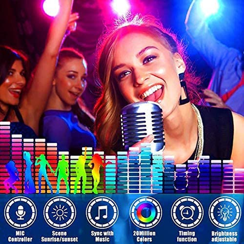 LED Strip Lights,Tenmiro 32.8FT LED Music Sync Color Changing Lights with 40Keys Music Remote Controller and 12V5Apower Supply, RGB SMD5050 300 Led Lights for Room, Bedroom, TV, Party