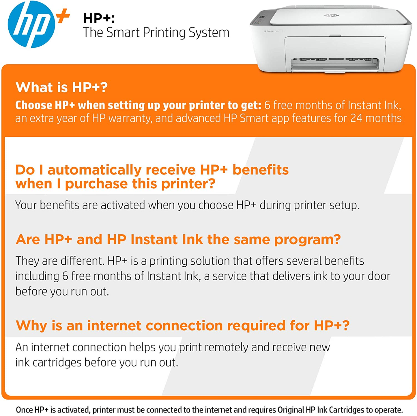 Deskjet 2755E Wireless Color All-In-One Printer with Bonus 6 Months Instant Ink with + (26K67A)