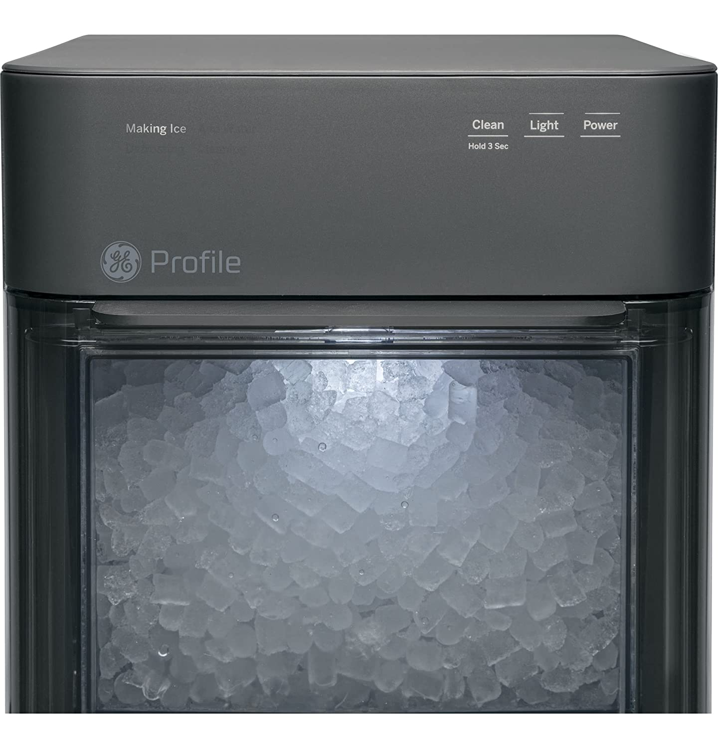 Profile Opal 2.0 | Countertop Nugt Ice Maker | Ice Machine with Wifi Connectivity | Smart Home Kitchen Essentials | Black Stainless