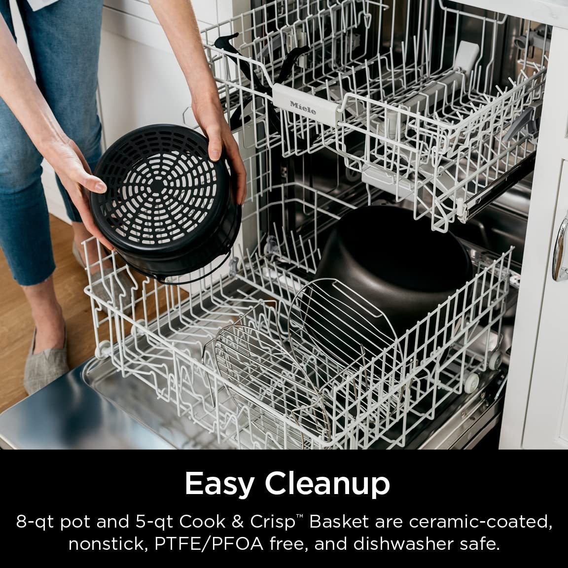 Ninja FD401 Foodi 12-In-1 Deluxe XL 8 Qt. Pressure Cooker & Air Fryer That Steams, Slow Cooks, Sears, Sautés, Dehydrates & More, with 5 Qt. Crisper Basket, Deluxe Reversible Rack & Recipe Book, Silver