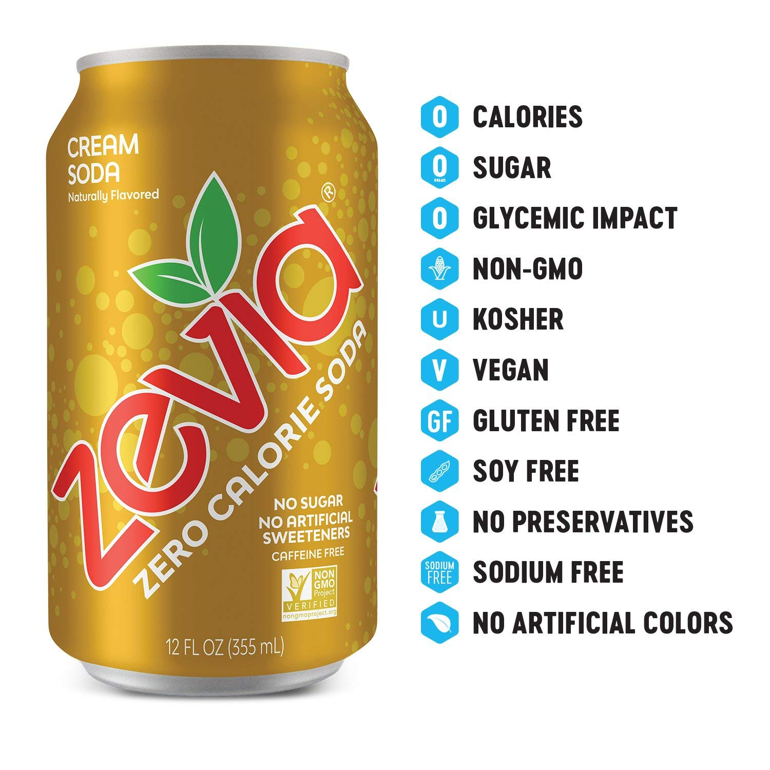 Zero Calorie Soda, Rainbow Variety Pack, 12 Ounce Cans (Pack of 24)