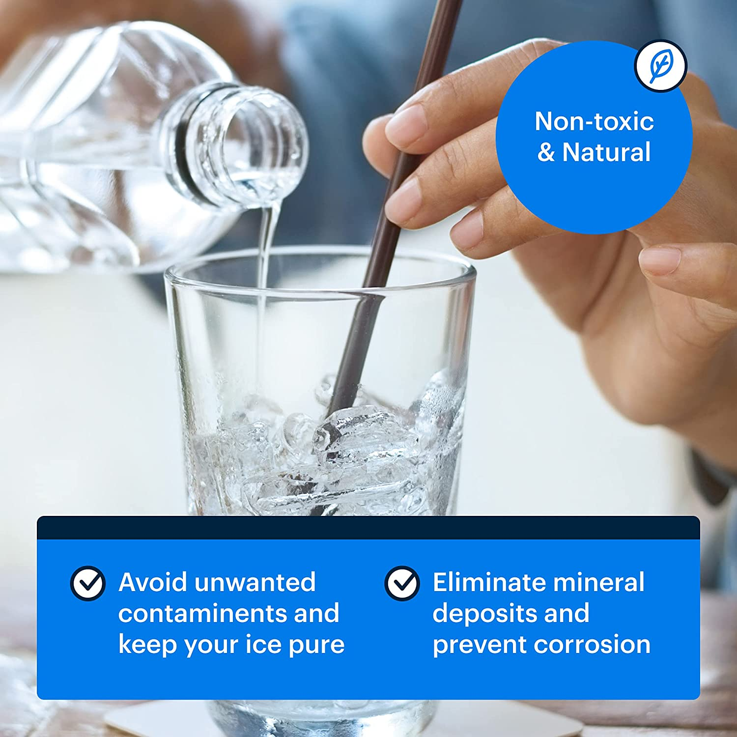 2-Pack Ice Machine Cleaner and Descaler 16 Fl Oz, Nickel Safe Descaler | Ice Maker Cleaner Compatible with All Major Brands (Scotsman, Kitchenaid, Affresh) - Made in USA by