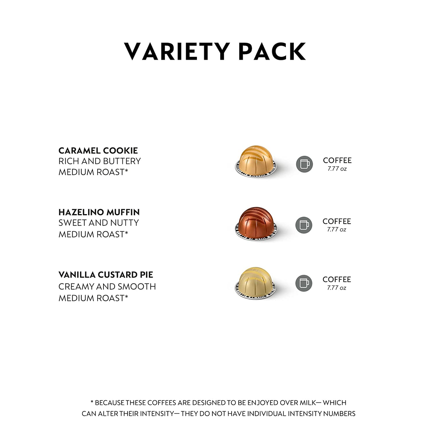 Capsules Vertuoline, Barista Flavored Pack, Mild Roast Coffee, 30 Count Coffee Pods, Brews 7.77 Ounce