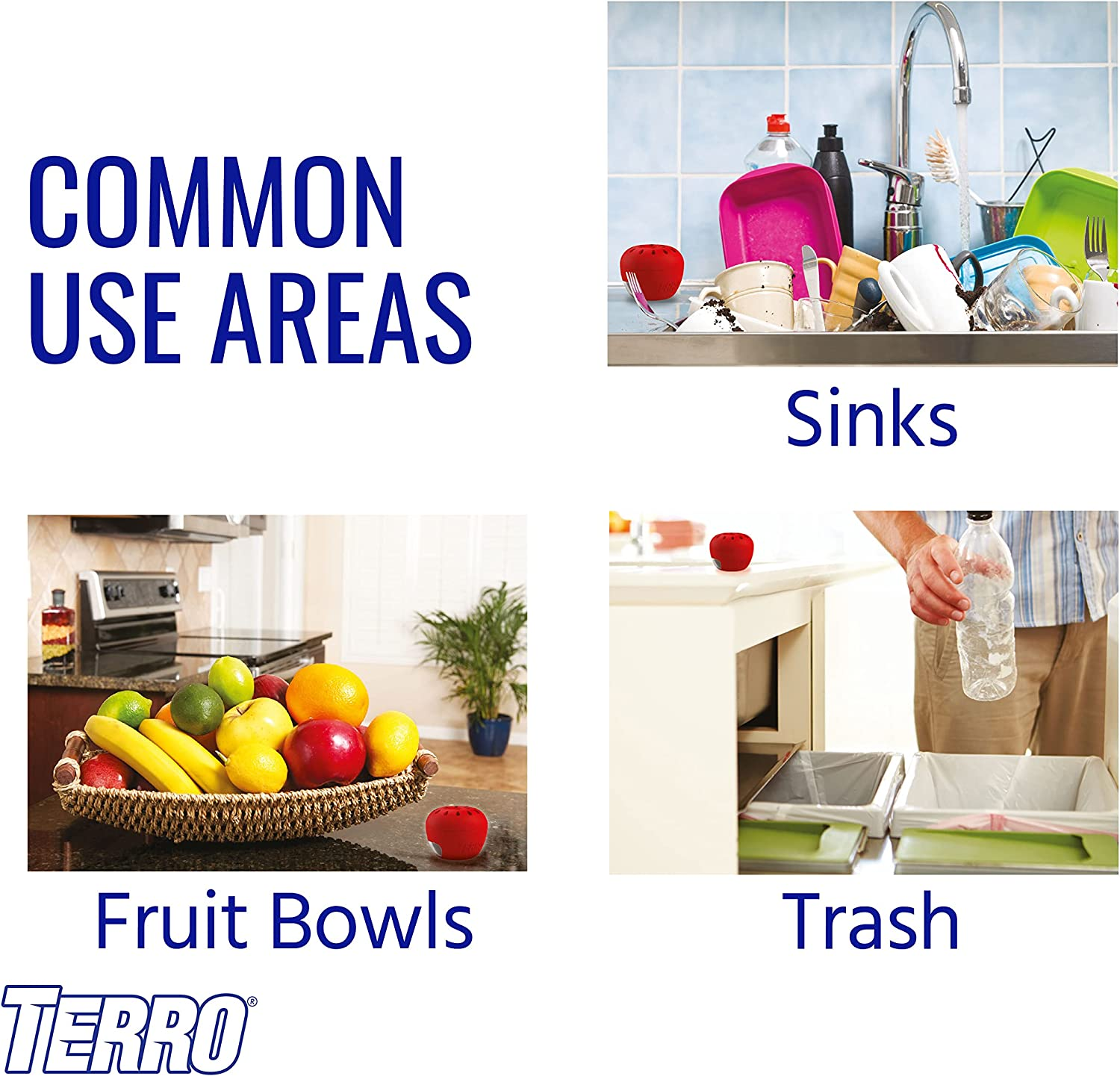 TERRO T2502 Ready-To-Use Indoor Fruit Fly Trap with Built in Window - 2 Traps + 90 Day Lure Supply
