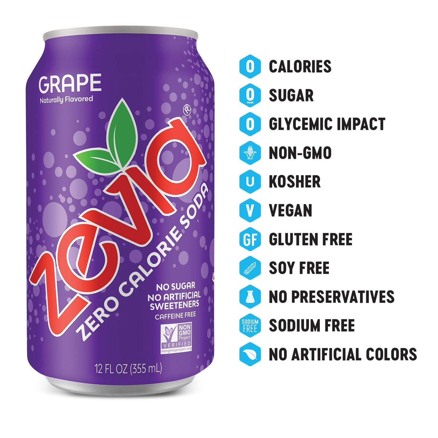 Zero Calorie Soda, Rainbow Variety Pack, 12 Ounce Cans (Pack of 24)