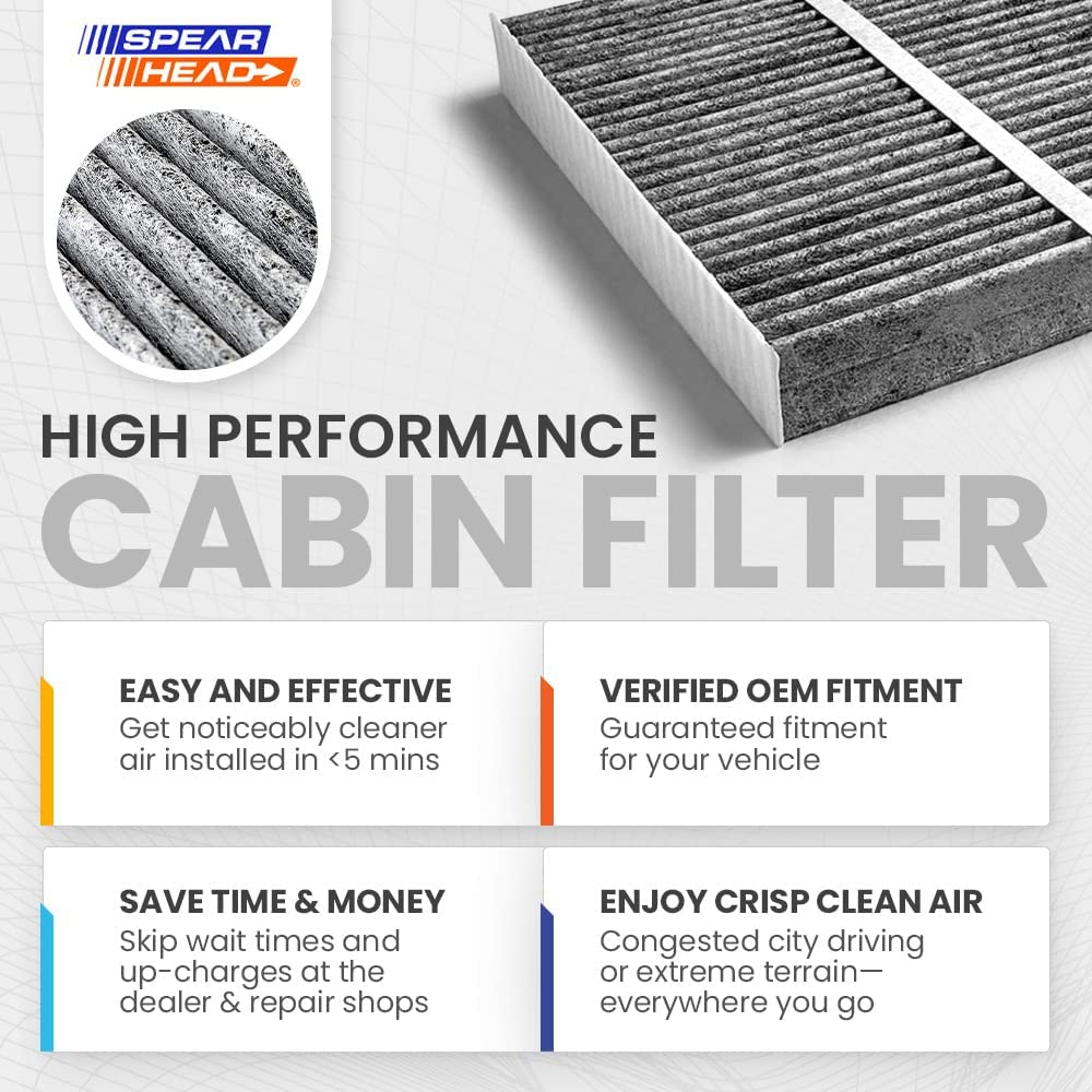 Premium Breathe Easy Cabin Filter, up to 25% Longer Life W/Activated Carbon (BE-819)