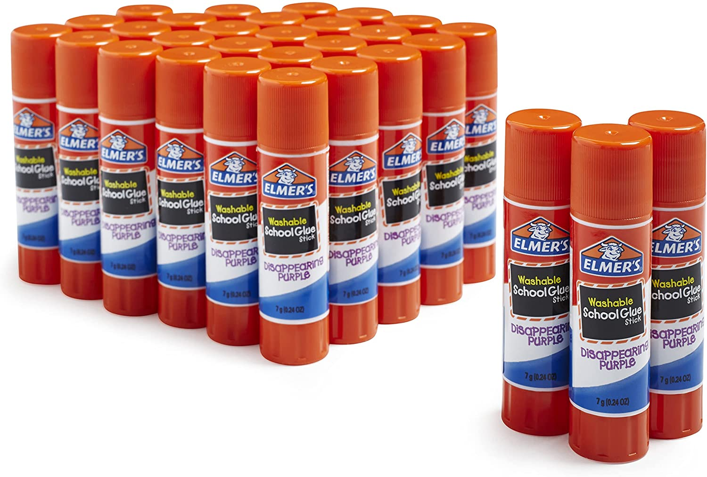 Disappearing Purple School Glue, Washable, 30 Pack, 0.24-Ounce Sticks