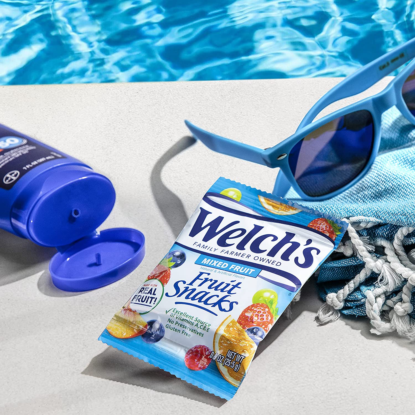 Fruit Snacks, Mixed Fruit, Gluten Free, Bulk Pack, 0.9 Oz Individual Single Serve Bags (Pack of 40)