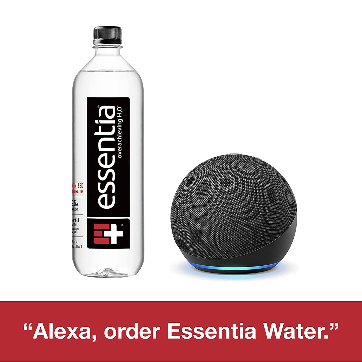 1.25 Liter, Pack of 12 Bottles; 99.9% Pure, Infused with Electrolytes for a Smooth Taste, Ph 9.5 or Higher; Ionized Alkaline Water, Black