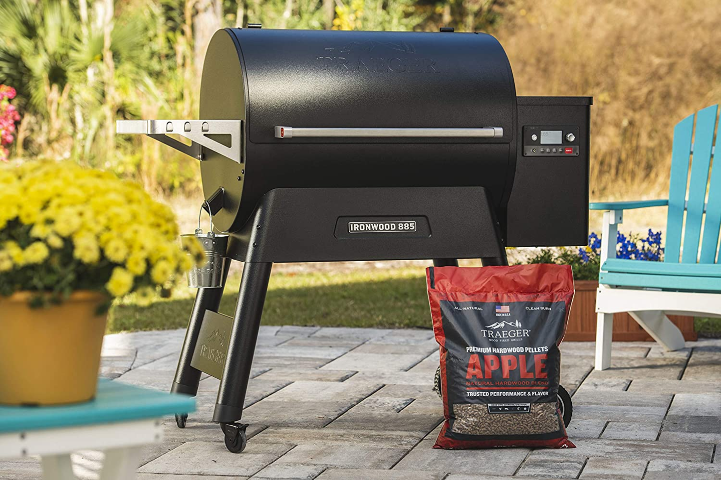 Grills Apple 100% All-Natural Hardwood Pellets for Grill, Smoke, Bake, Roast, Braise and BBQ, 20 Lb. Bag