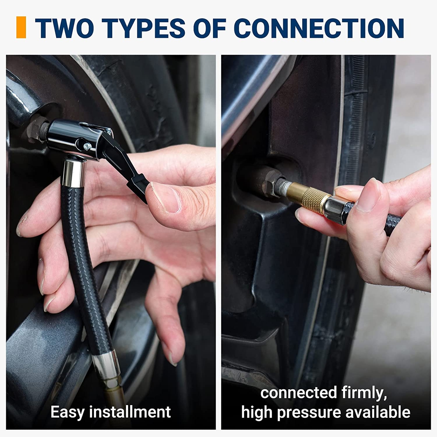Air Compressor Tire Inflator Portable Air Pump for Car Tires 12V DC Auto Tire Pump with Digital Pressure Gauge, 100PSI with Emergency LED Light for Car, Bicycle, Balloons and Other Inflatables