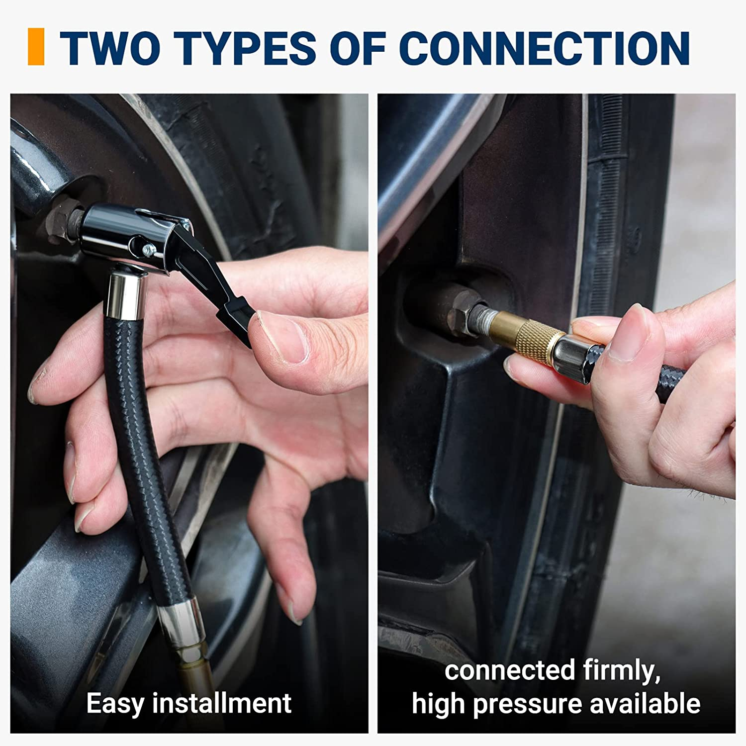 Air Compressor Tire Inflator Portable Air Pump for Car Tires 12V DC Auto Tire Pump with Digital Pressure Gauge, 100PSI with Emergency LED Light for Car, Bicycle, Balloons and Other Inflatables