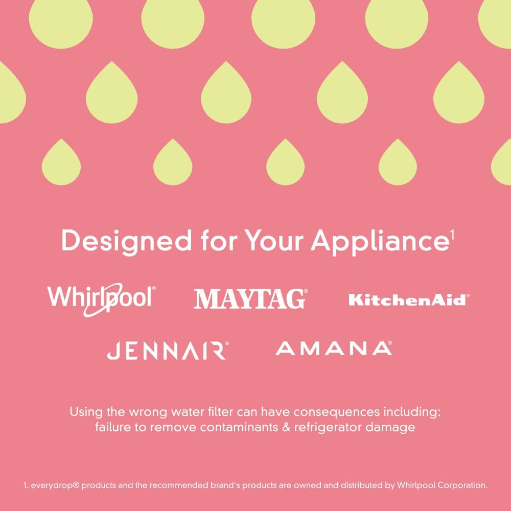 by Whirlpool Ice and Water Refrigerator Filter 1, EDR1RXD1, Single-Pack , Purple