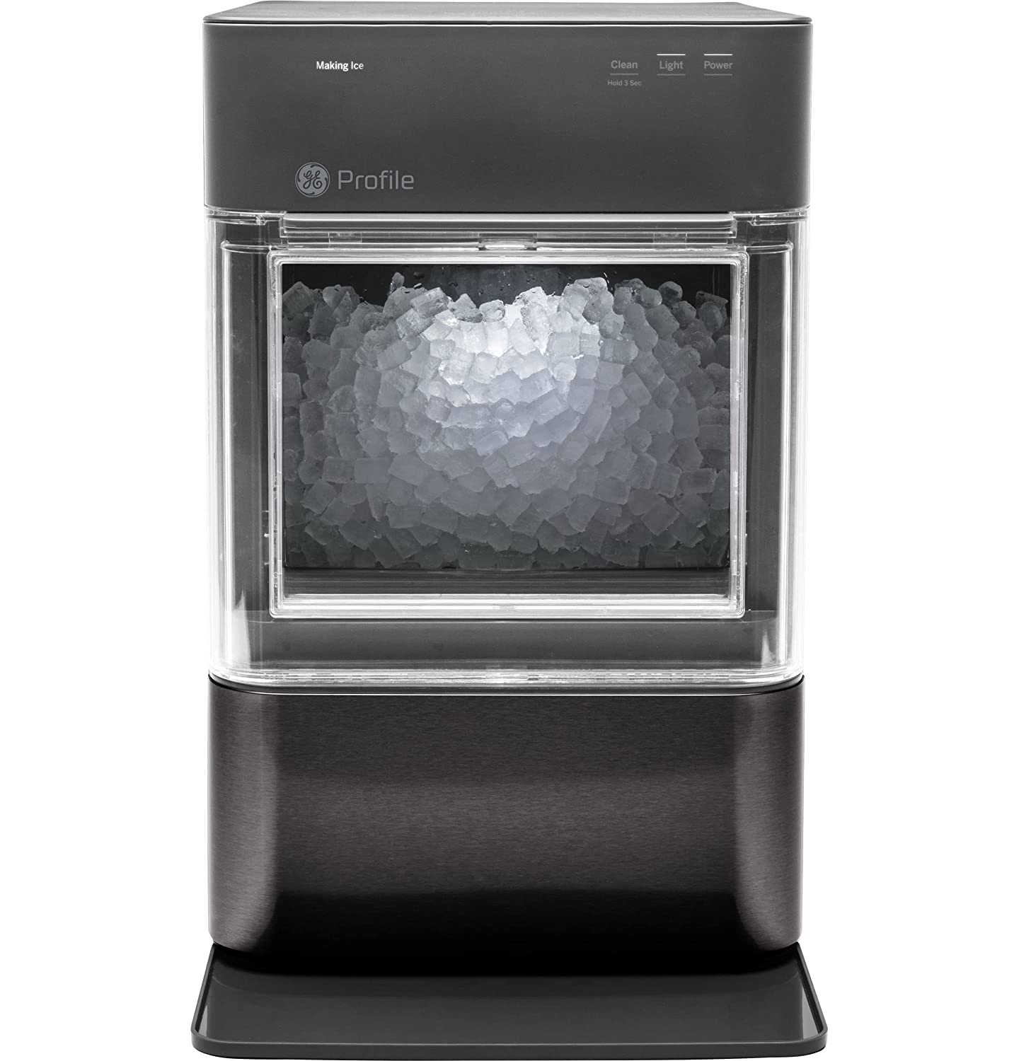 Profile Opal 2.0 | Countertop Nugt Ice Maker | Ice Machine with Wifi Connectivity | Smart Home Kitchen Essentials | Black Stainless